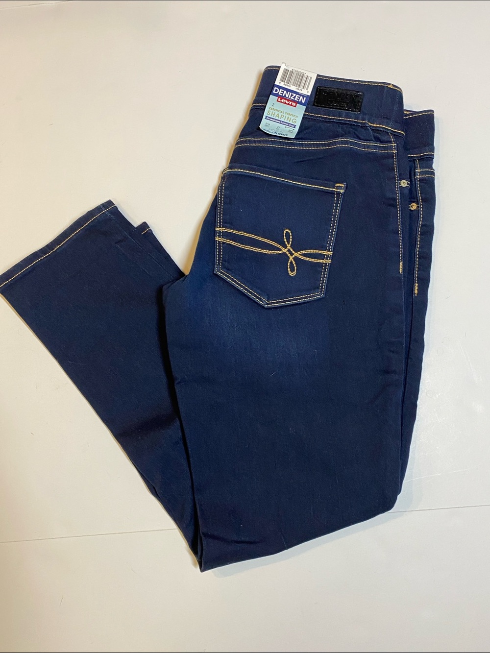 Denizen by Levi’s SZ 2 Modern Pull On Crop Dark Denim Blue Jeans New D6e
